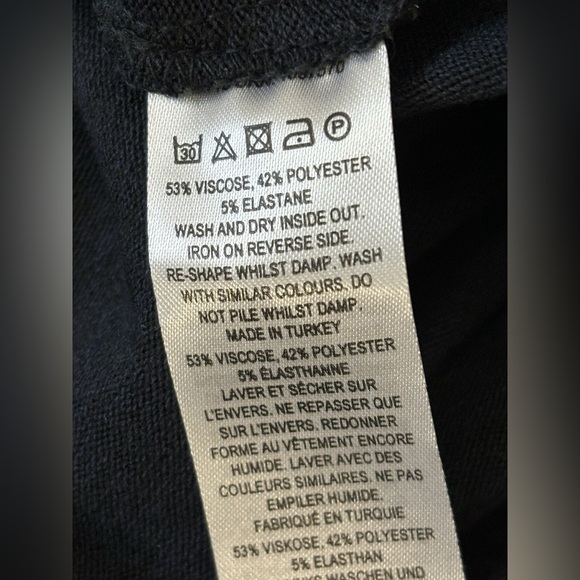 FRENCH CONNECTION Classic Navy Long Sleeve Knee Length Dress Medium - Picture 4 of 4